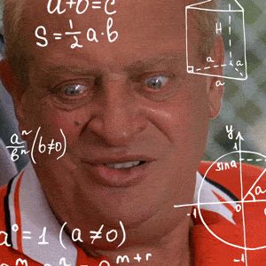 Rodney Dangerfield looking at confusing equations